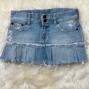 Abercrombie kids ruffle jean skirt, size 12, worn a handful of times
